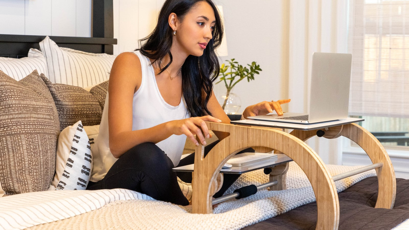 Adjustable Laptop Desk for Working from Bed